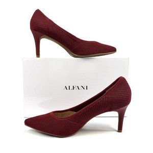 New Alfani Step 'N Flex Jeules Scarlet Geo Knit Pump Size 8